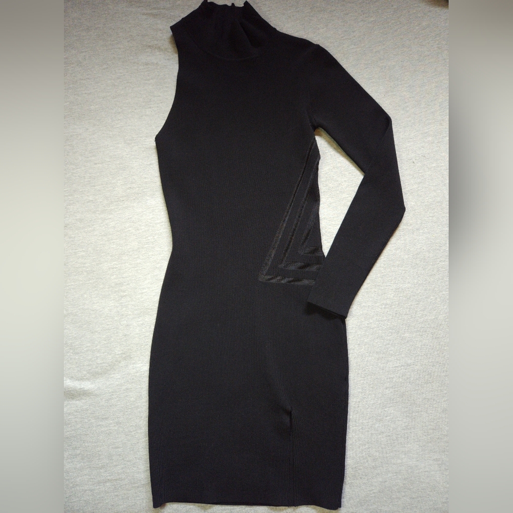 Self Portrait Black One shoulder Bodycon Dress